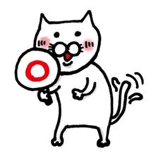 Everyday of white cat Miiko sticker #3055302