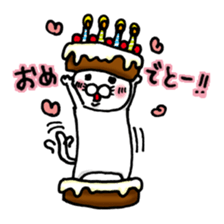 Everyday of white cat Miiko sticker #3055305