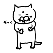 Everyday of white cat Miiko sticker #3055308