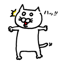 Everyday of white cat Miiko sticker #3055309