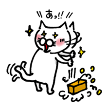 Everyday of white cat Miiko sticker #3055329