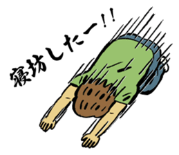 Old man excuses himself for being late. sticker #3055348