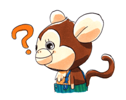 Children monkeys and parent Penguin sticker #3055821