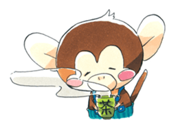 Children monkeys and parent Penguin sticker #3055822