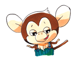 Children monkeys and parent Penguin sticker #3055823