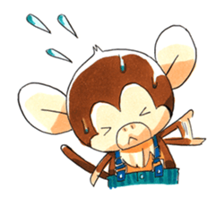 Children monkeys and parent Penguin sticker #3055825