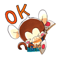 Children monkeys and parent Penguin sticker #3055827