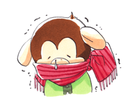 Children monkeys and parent Penguin sticker #3055828