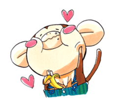 Children monkeys and parent Penguin sticker #3055831