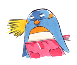 Children monkeys and parent Penguin sticker #3055834