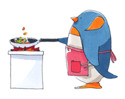 Children monkeys and parent Penguin sticker #3055837