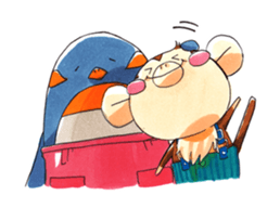 Children monkeys and parent Penguin sticker #3055844