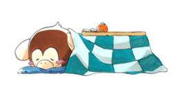 Children monkeys and parent Penguin sticker #3055845