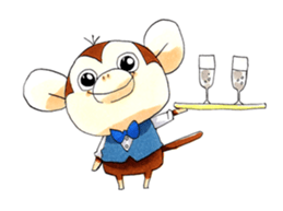 Children monkeys and parent Penguin sticker #3055847