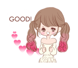 KAWAII PinkGirl sticker #3056512