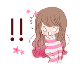 KAWAII PinkGirl sticker #3056518