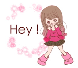KAWAII PinkGirl sticker #3056524