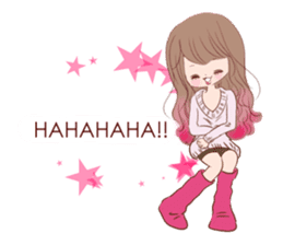KAWAII PinkGirl sticker #3056527