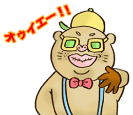 crazy rich pig guy sticker #3056631