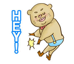 crazy rich pig guy sticker #3056632