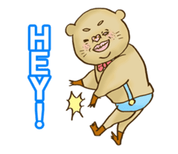 crazy rich pig guy sticker #3056632