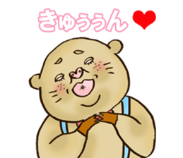 crazy rich pig guy sticker #3056633