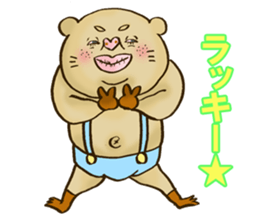 crazy rich pig guy sticker #3056645