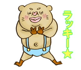 crazy rich pig guy sticker #3056645