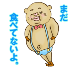 crazy rich pig guy sticker #3056657