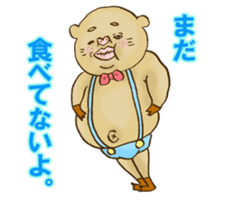 crazy rich pig guy sticker #3056657