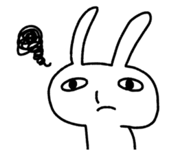 small eyes rabbit sticker #3056781