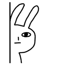small eyes rabbit sticker #3056782