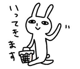 small eyes rabbit sticker #3056786