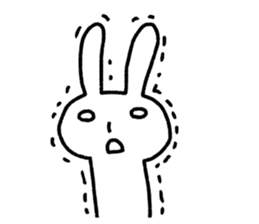 small eyes rabbit sticker #3056789