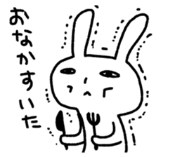 small eyes rabbit sticker #3056793