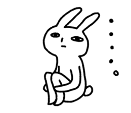 small eyes rabbit sticker #3056808