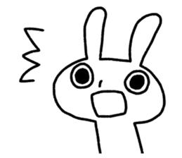 small eyes rabbit sticker #3056810