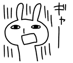 small eyes rabbit sticker #3056818