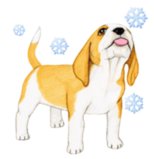 Winter break of dogs sticker #3057429