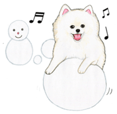 Winter break of dogs sticker #3057430
