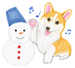 Winter break of dogs sticker #3057433