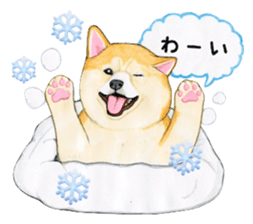 Winter break of dogs sticker #3057434