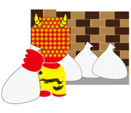 A strange red demon sticker #3058828