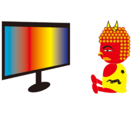 A strange red demon sticker #3058835