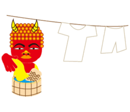 A strange red demon sticker #3058838