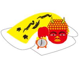 A strange red demon sticker #3058844