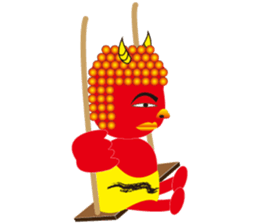 A strange red demon sticker #3058846