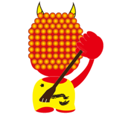 A strange red demon sticker #3058852