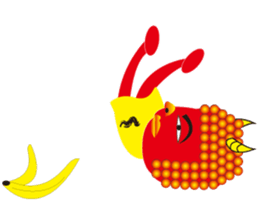 A strange red demon sticker #3058853