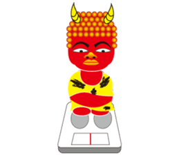 A strange red demon sticker #3058855